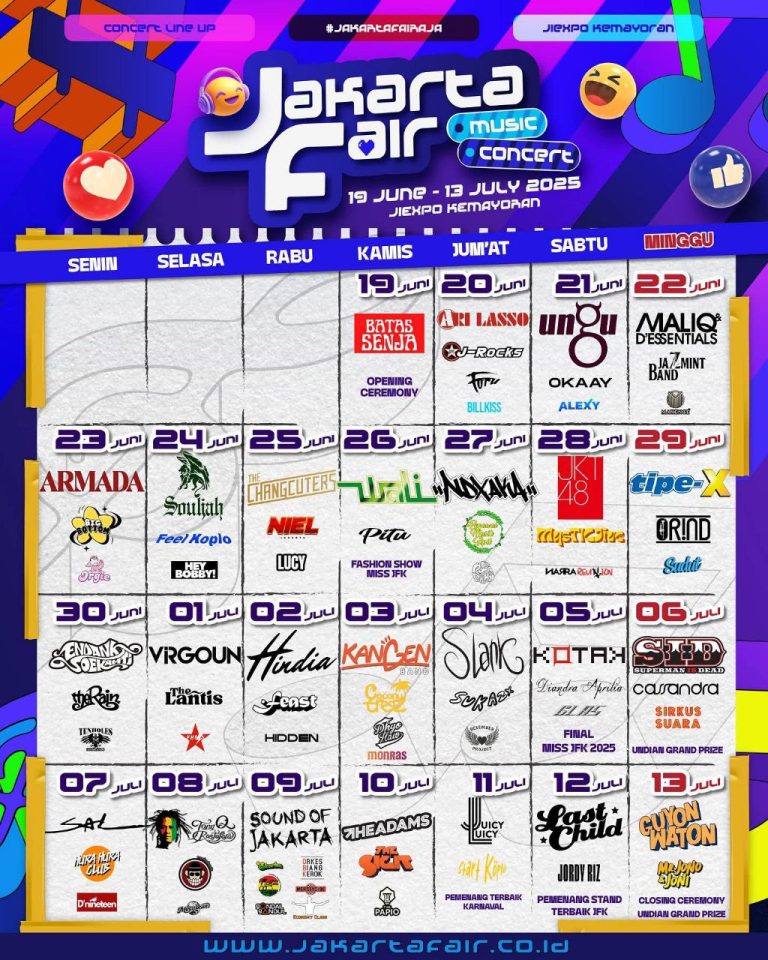 Jadwal Konser Jakarta Fair Kemayoran (PRJ) 2025 dan Harga Tiket Masuk