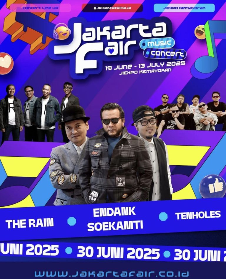 Jakarta Fair 2025: Endank Soekamti, The Rain, dan Tenholes Siap Guncang Panggung Konser Malam nanti