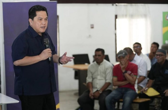 Erick Thohir bertemu pengurus dan anggota PSSI Sumatra Utara untuk membahas program pengembangan sepak bola daerah, Sabtu (13/9/2025).