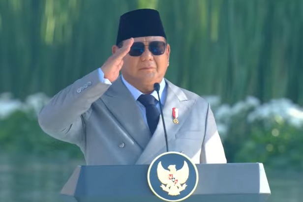 Prabowo Pimpin Upacara Kesaktian Pancasila, Khidmat di Monumen Lubang Buaya
