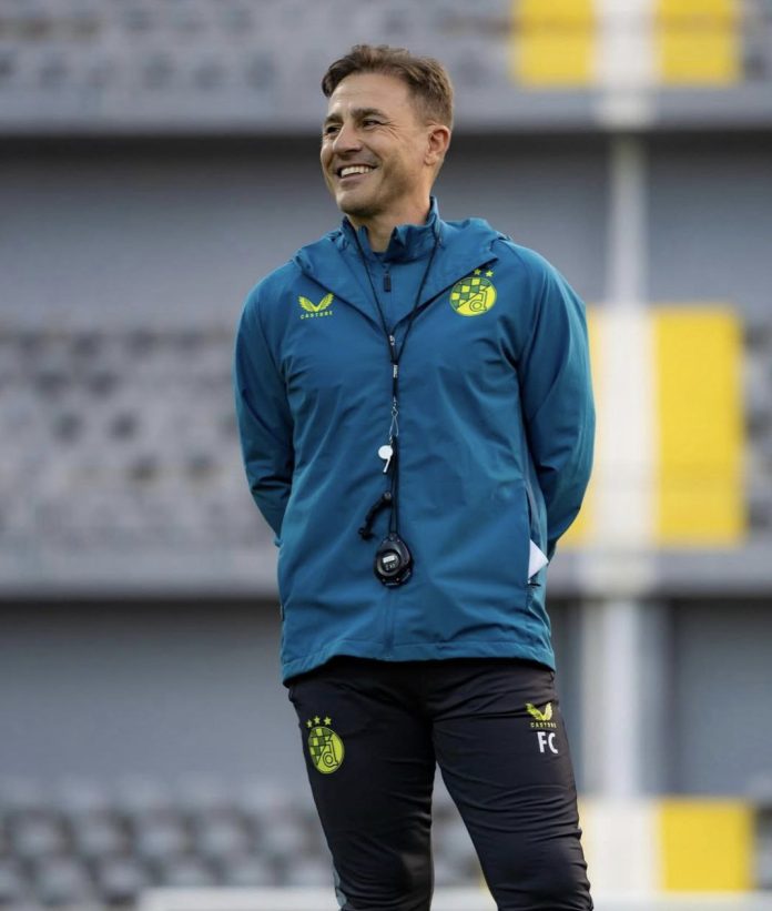 Fabio Cannavaro saat masih menjadi pelatih Dinamo Zagreb.