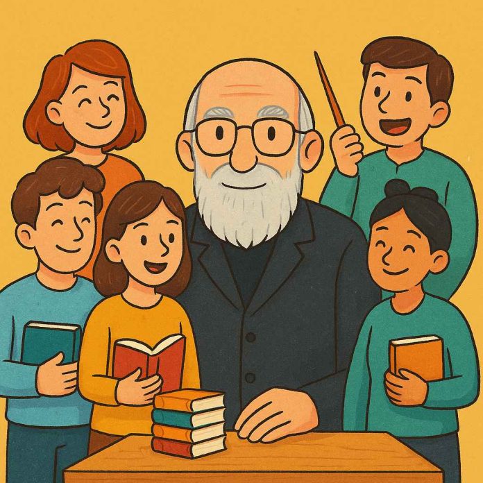 Ilustrasi peringatan Hari Guru Nasional 25 November 2025 bertema “Merawat Semesta dengan Cinta”, yang menyoroti peran guru dan pendidikan humanis.