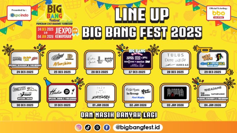 Konser Big Bang Festival 2025 di JIExpo Kemayoran, Cek Harga Tiket dan Jadwal Konser