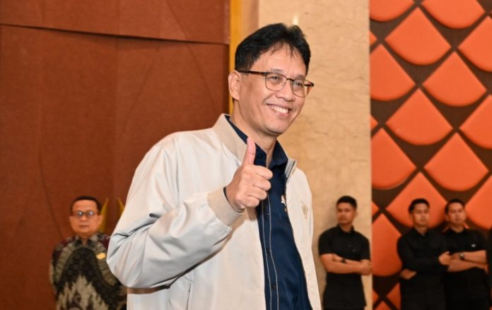 Menteri Keuangan (Menkeu) Purbaya Yudhi Sadewa dalam Rapat Koordinasi Satgas Pemulihan Pascabencana Sumatera di Senayan, Rabu (18/2/2026).