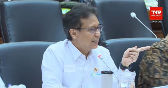 Menteri Kesehatan Budi Gunadi Sadikin dalam rapat kerja bersama Komisi IX DPR RI di Kompleks Parlemen, Senayan, Jakarta, Rabu (11/2/2026).