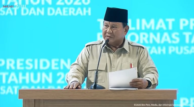Prabowo Resmi Buka Rakornas 2026, Soroti Kepemimpinan dan Program Prioritas Nasional