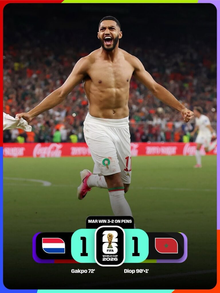 Maroko Taklukkan Belanda Lewat Adu Penalti, Hadapi Kanada di Babak 16 Besar Piala Dunia 2026