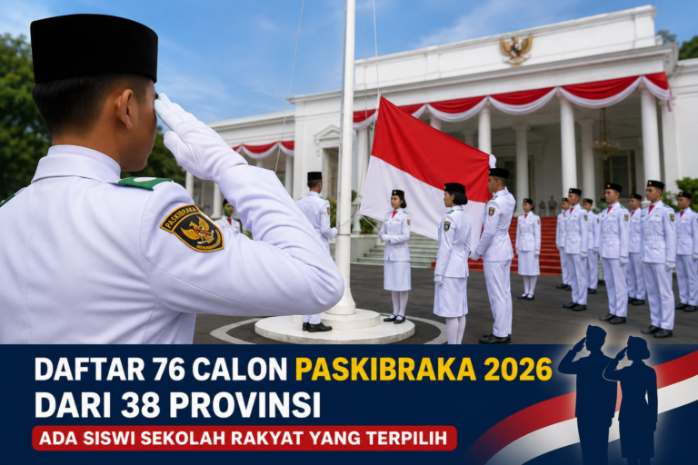Daftar 76 Calon Paskibraka 2026 dari 38 Provinsi, Ada Siswi Sekolah Rakyat
