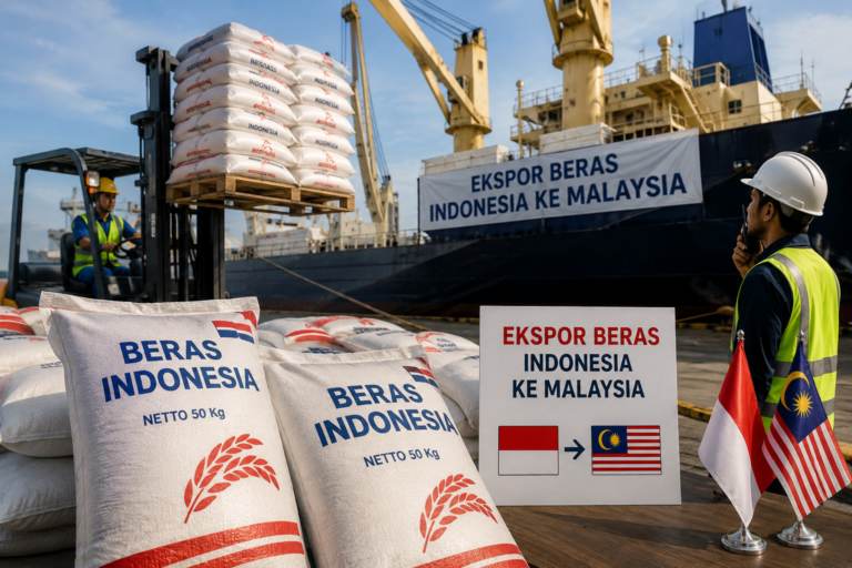 Indonesia Ekspor 1.000 Ton Beras ke Malaysia, Harga Rp17.000 per Kg