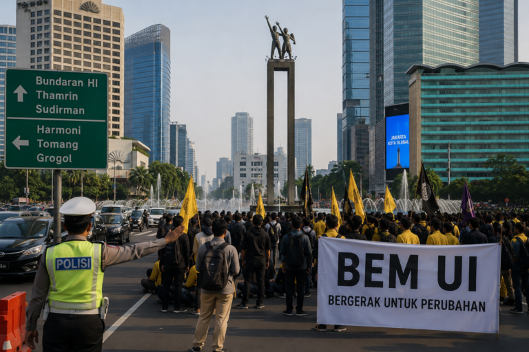 Demo BEM UI di Bundaran HI Hari Ini, 6 Jalan Ini Berpotensi Macet