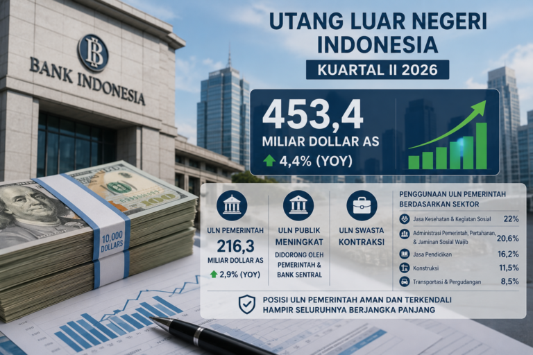 Utang Luar Negeri Indonesia Capai 453,4 Miliar Dollar AS pada Kuartal II 2026