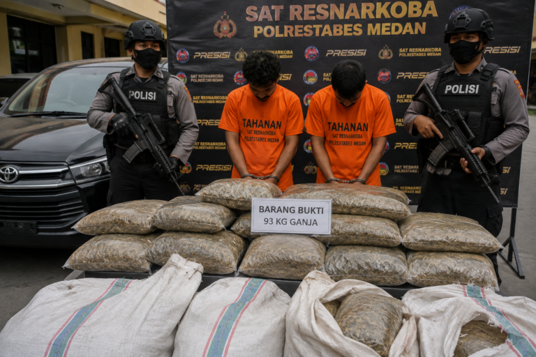 Bawa 93 Kg Ganja dari Aceh ke Medan, Dua Kurir Sempat Kabur dari Polisi