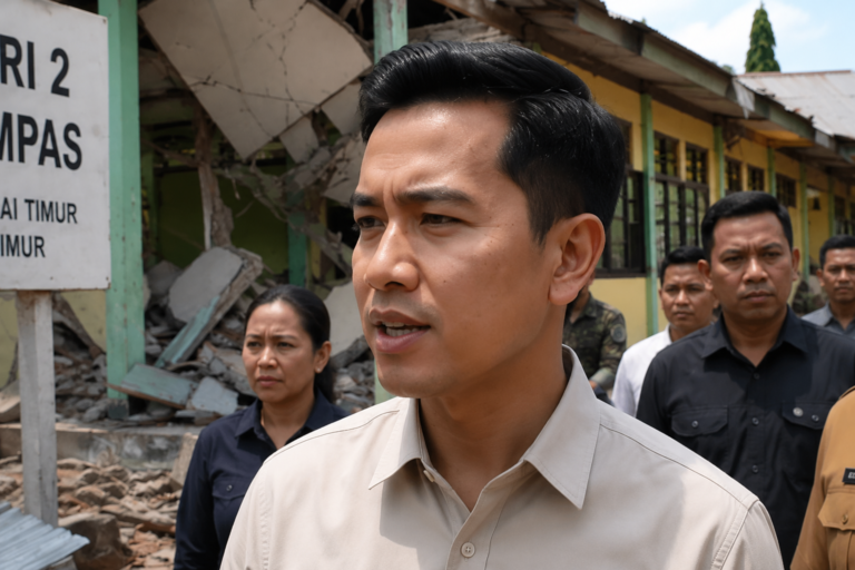 Gibran Tinjau Sekolah Rusak akibat Gempa M 7,7 di NTT
