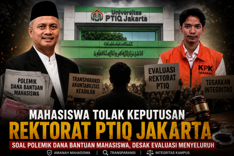 Mahasiswa Tolak Keputusan Rektorat PTIQ Jakarta soal Polemik Dana Bantuan Mahasiswa