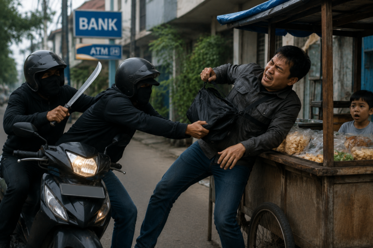 Nasabah Bank di Cibitung Bekasi Dirampok Pakai Sajam, Uang Rp30 Juta Raib